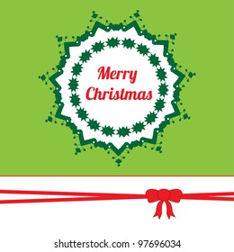 Christmas snowflake with text, vintage frame