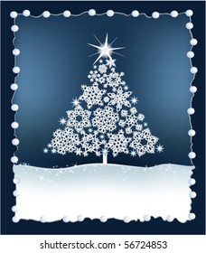 Christmas snowflake tree
