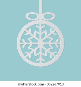Christmas Snowflake, Vector illustration