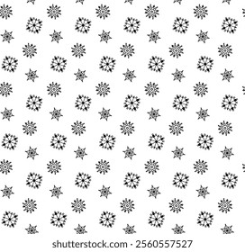 Christmas Snowflake vector Seamless Pattern. Snowflake graphic line Background
