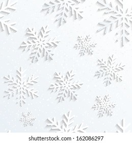 Christmas Snowflake White Background Wallpaper