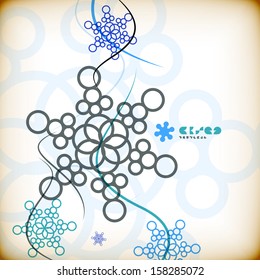 Christmas snowflakes abstract background