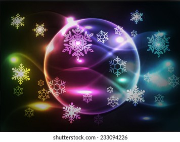 Christmas snowflakes abstract background