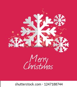 Christmas snowflakes background
