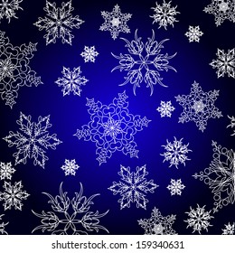 Christmas snowflakes background 