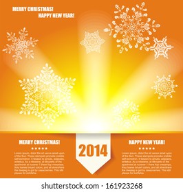 Christmas snowflakes background 