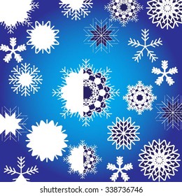 Christmas snowflakes background.