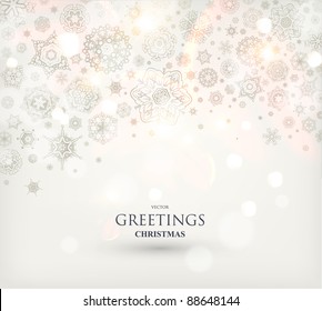 Christmas snowflakes background