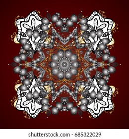 Christmas Snowflakes Background. Cute Pattern. Pattern of snowflakes. Vector christmas abstract colorful background with cute snowflake. Vector illustration.