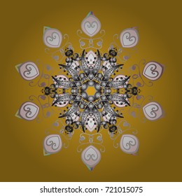 Christmas Snowflakes Background. Cute Pattern. Pattern of snowflakes. Vector christmas abstract colorful background with cute snowflake. Vector illustration.
