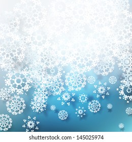 Christmas snowflakes background. EPS 10 vector