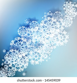Christmas snowflakes background. EPS 10 vector