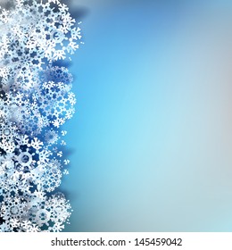 Christmas snowflakes background. EPS 10 vector