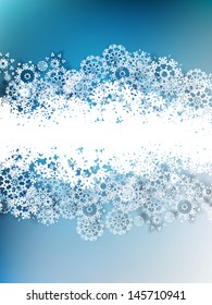 Christmas snowflakes background. EPS 10 vector