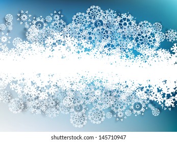 Christmas snowflakes background. EPS 10 vector