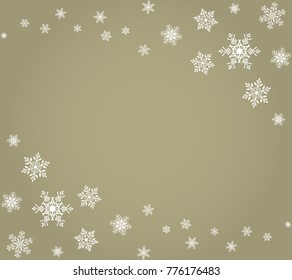 Christmas snowflakes background. Greeting card or invitation. Merry Christmas and Happy New Year. Elegant background, element for design.