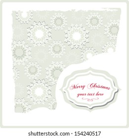 Christmas snowflakes background and invitation card