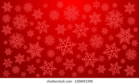 Christmas Snowflakes background red