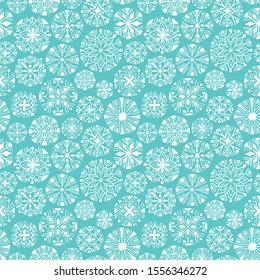 Christmas Snowflakes background, seamless pattern