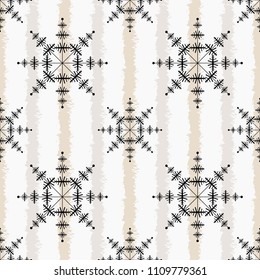 Christmas Snowflakes Background. Seamless Repeating Pattern