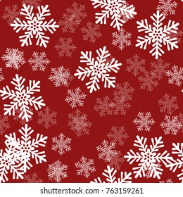 Christmas Snowflakes Background. Seamless Repeating Pattern