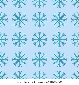 Christmas Snowflakes Background. Seamless Repeating Pattern