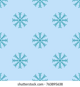 Christmas Snowflakes Background. Seamless Repeating Pattern
