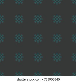 Christmas Snowflakes Background. Seamless Repeating Pattern