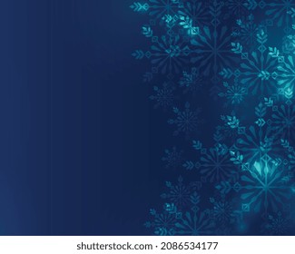 Weihnachtsschneeflocken-Hintergrund mit Textraum