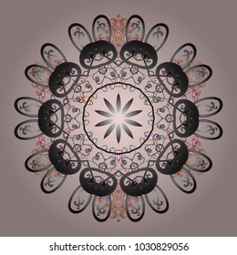Christmas Snowflakes Background. Vector christmas abstract colorful background with cute snowflake. Pattern of snowflakes. Vector illustration. Cute Pattern.