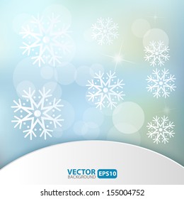 Christmas snowflakes background Vector Christmas greeting card