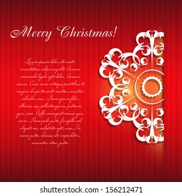 Christmas snowflakes background vector illustration