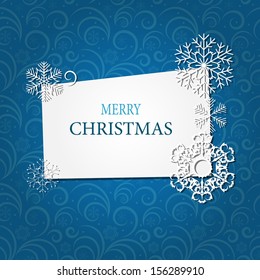 Christmas snowflakes background vector illustration