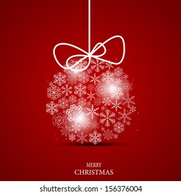 Christmas snowflakes background vector illustration