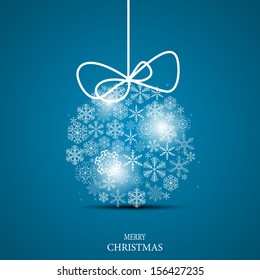 Christmas snowflakes background vector illustration