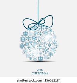 Christmas snowflakes background vector illustration