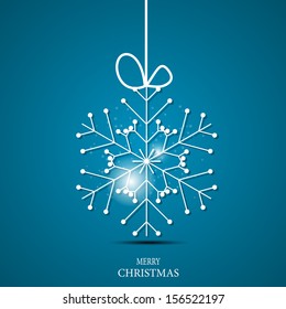Christmas snowflakes background vector illustration