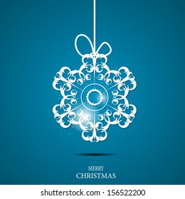 Christmas snowflakes background vector illustration