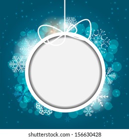 Christmas snowflakes background vector illustration 