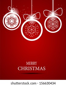 Christmas snowflakes background vector illustration 
