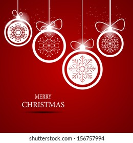 Christmas snowflakes background vector illustration