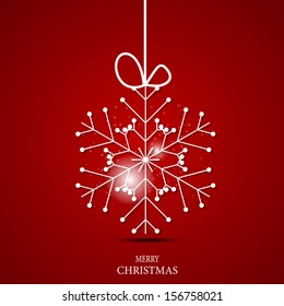 Christmas snowflakes background vector illustration