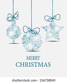 Christmas snowflakes background vector illustration