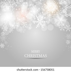 Christmas snowflakes background vector illustration 