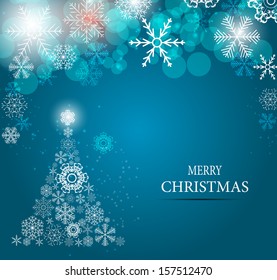 Christmas snowflakes background vector illustration 