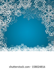 Christmas snowflakes background vector illustration