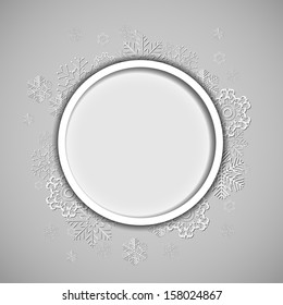 Christmas snowflakes background vector illustration
