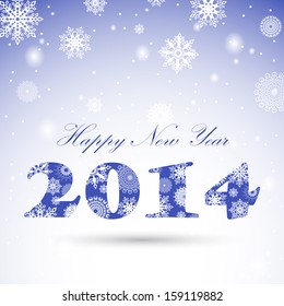 Christmas snowflakes background. Vector illustration