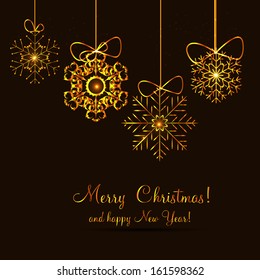 Christmas snowflakes background vector illustration