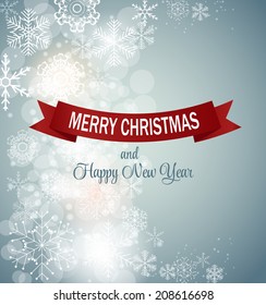 Christmas Snowflakes Background Vector Illustration 